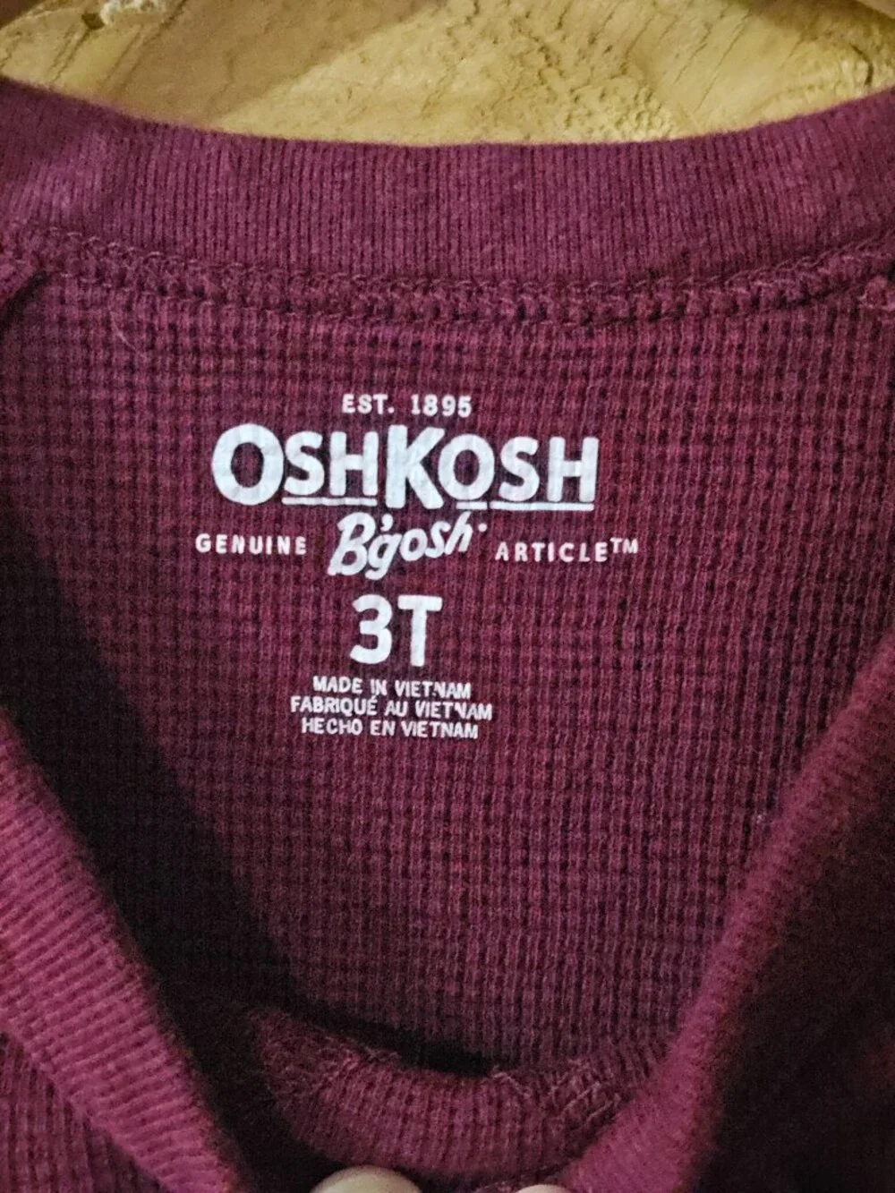 OshKosh B'Gosh Burgundy Shirt